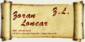 Zoran Lončar vizit kartica